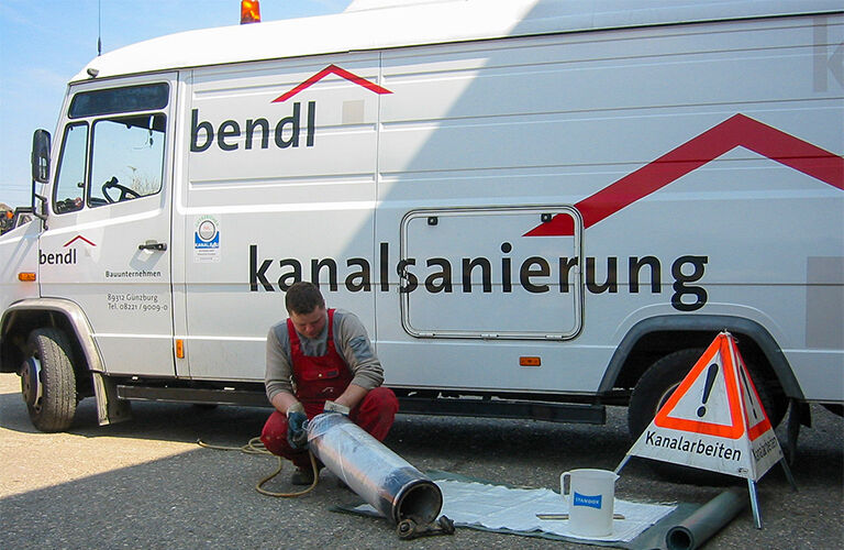 Alter Transporter der bendl-Kanalsanierung