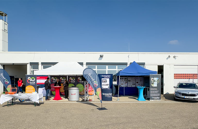 Stand von bendl und kreaplan beim Jubiläum von Reflexa