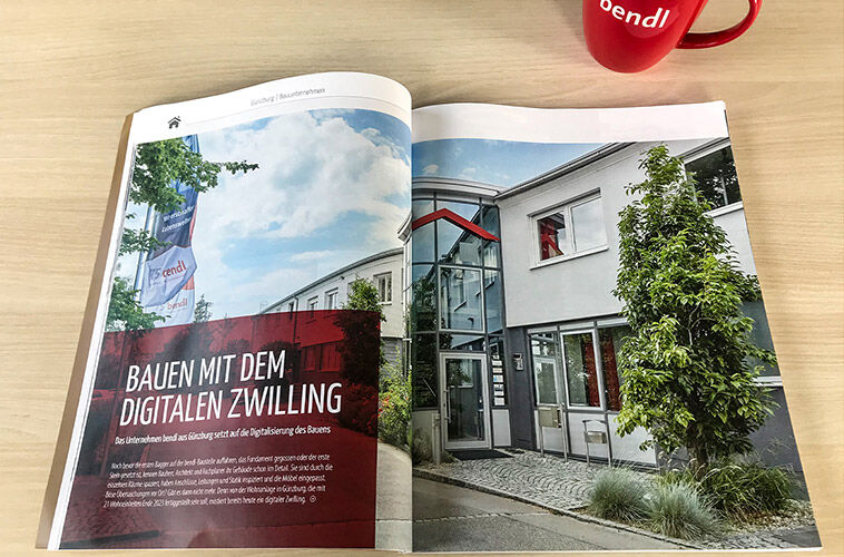 Bauen mit dem digitalen Zwilling - Bauunternehmen bendl. Bericht Allgäuer Wirtschaftsmagazin 2 | 2021