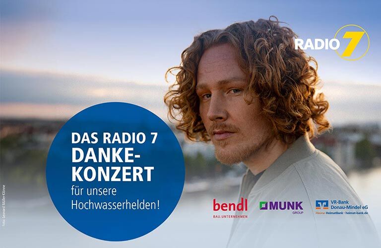Radio 7 DANKE-Konzert mit Michael Schulte. Unterstützt durch das Bauunternehmen bendl.