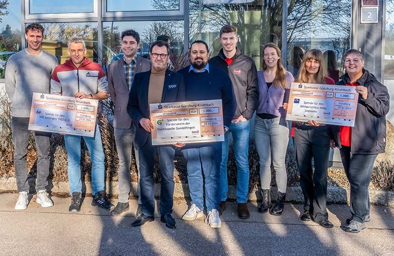 Jahresauftaktspende 2024 für Sport, Kunst und Kultur vom Bauunternehmen bendl.