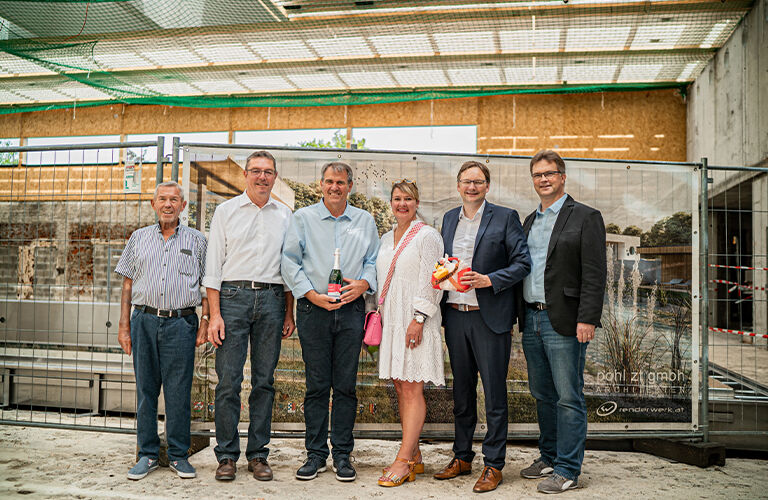 Harry Bendl, Stefan Wiedemann (Geschäftsführender Gesellschafter, Christian Konrad (Verbandsvorsitzender), Sandra Dietrich-Kast (stellv. Verbandsvorsitzende), Dr. Hans Reinhart (Landrat), Matthias Kiermasz (Geschäftsführer Zweckverband Nord)