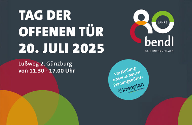 Tag der offenen Tür - Wir feiern 80 Jahre bendl