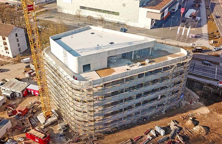 Der IT-Zukunftshub für die Firma Bechtle auf dem Neu-Ulmer Katherine-Johnson-Campus.