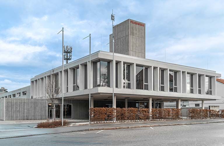 Bauunternehmen bendl erschafft Neubau für die Feuerwache in Günzburg.