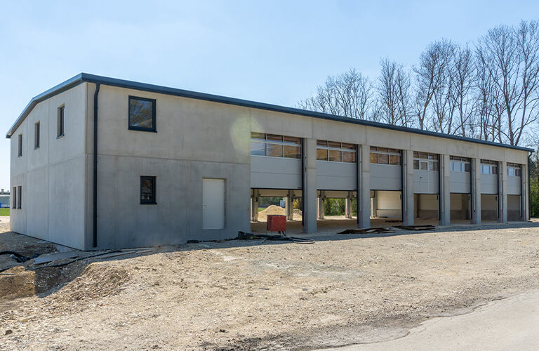 Neubau einer Lager- und Wartungshalle für die Abteilung Kanalsanierung