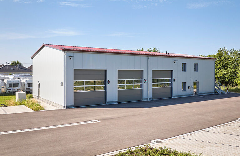 Das schlüsselfertige Feuerwehrgerätehaus in Ellzee.